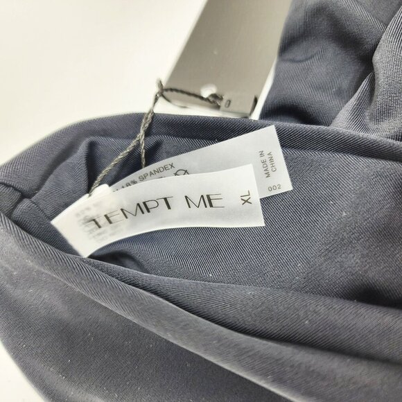 Tempt Me Black High-Cut Bikini Bottom Swimwear Size XL - Picture 2 of 4